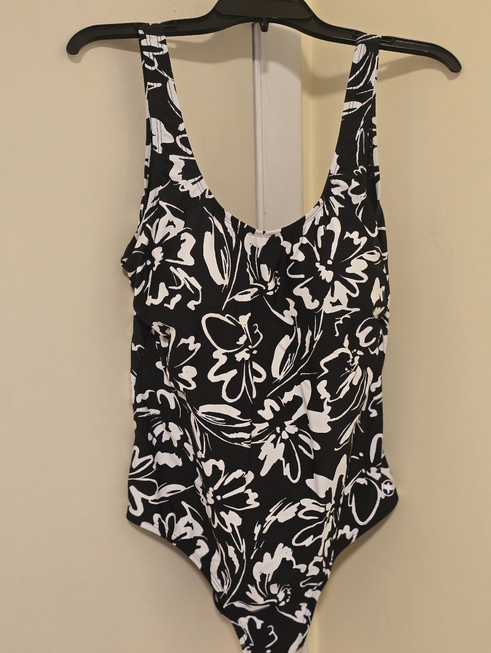 Hurley Black and White Floral Swimwear
